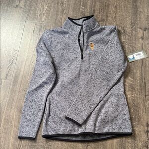 ASU Women's Heather Gray Quarter-Zip Pullover Sweater